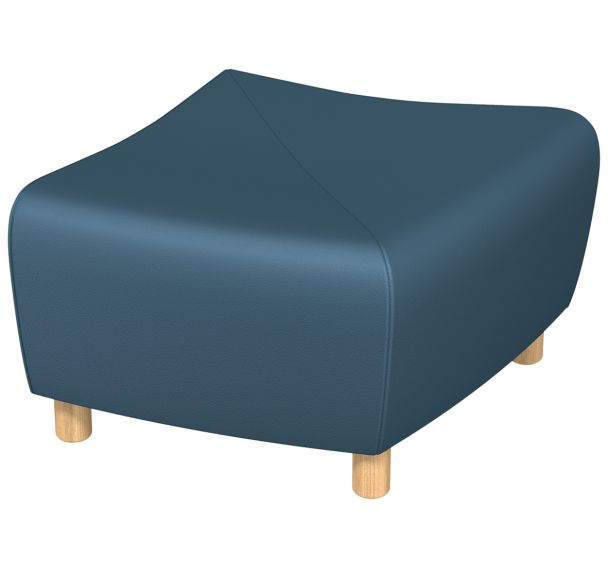 Pouf angle 90°accueil Izari pied bois Sokoa