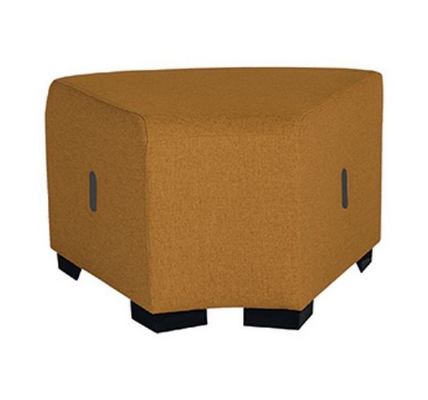 Pouf d'angle Hizia tissu polyester - Alba