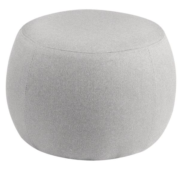 Pouf ovale Jason tissu gris