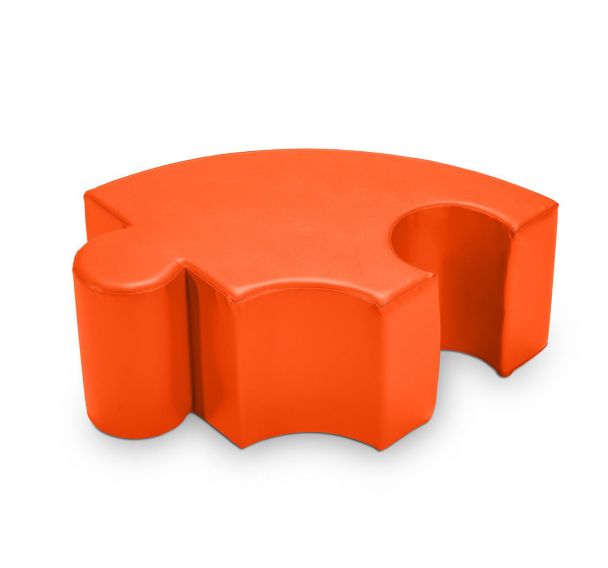 Pouf puzzle H.30cm courbe LXHXP:55x30x55 cm