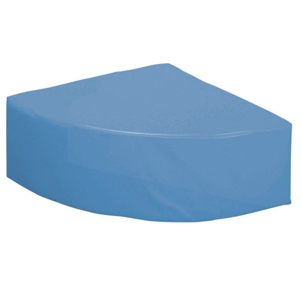 Pouf quart de cercle bleu