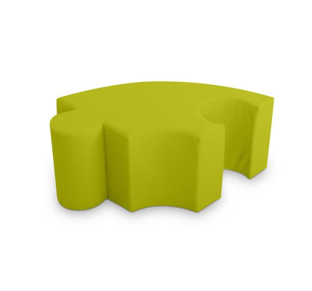 Poufs puzzle H.20cm courbe LXHXP:55x20x55 cm