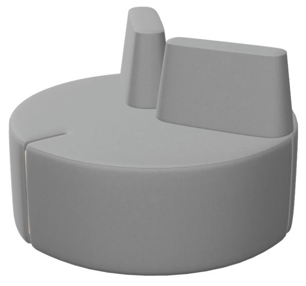 Pouf Tri Ply Ø 115 cm + avec dossiers tissu enduit