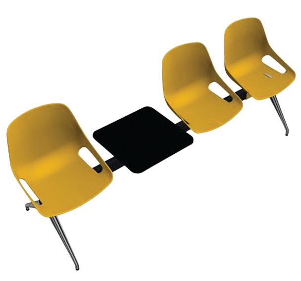 Poutre 3 places avec une tablette noire Rosalie - Eol