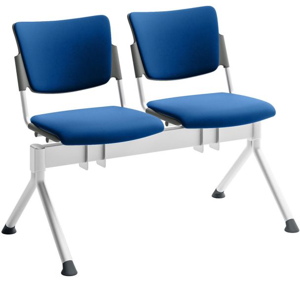 Poutre campus tapissée tissu pour visiteur - 2 places - Quadrifoglio