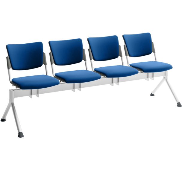 Poutre campus tapissée tissu pour visiteur - 4 places - Quadrifoglio