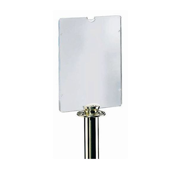 Présentoir A4 pour poteaux à corde Luxor