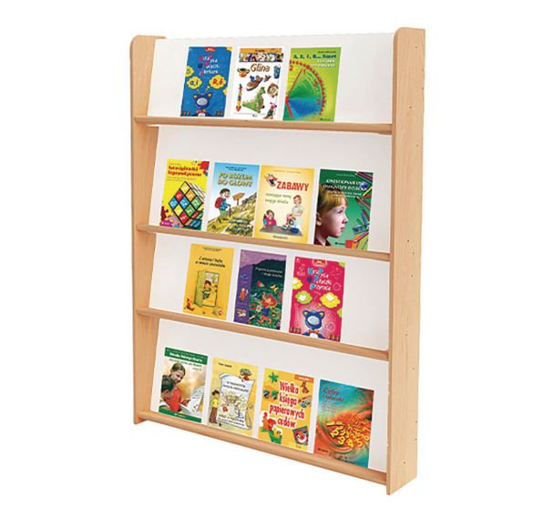 Présentoir à livres Basik mural 94 x 20 x 130 cm - hêtre