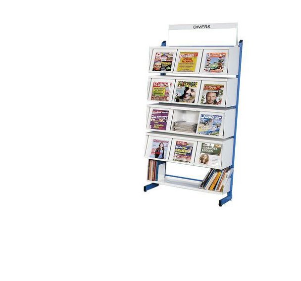 Présentoir à périodiques 12 cases Zédia