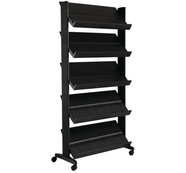 Présentoir mobile Eco triple coloris noir