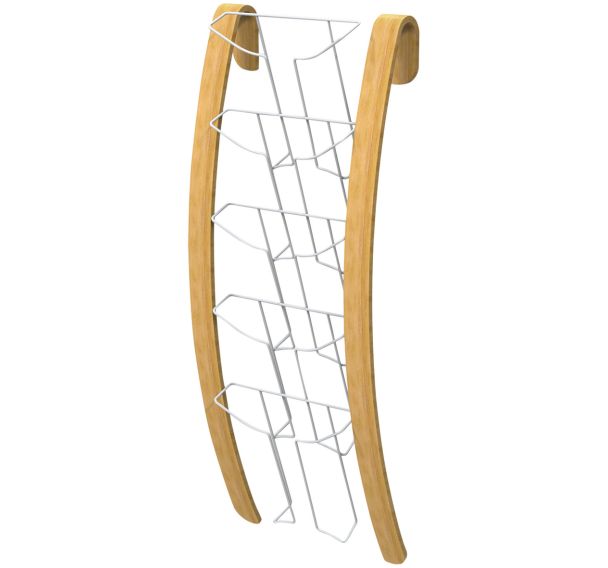 Présentoir mural Wall en bois avec 5 cases A4