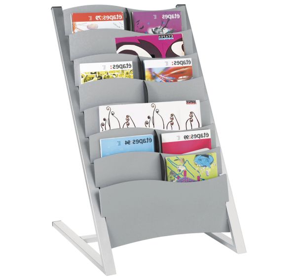 Présentoir sur pieds gris