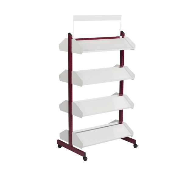 Présentoir sur roulettes double face Zédia