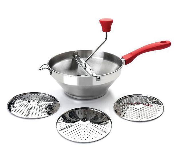 Presse purée inox 24cm 3 disques