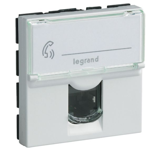 Prise RJ45 catégorie 5 FTP 2 modules Legrand Mosaic