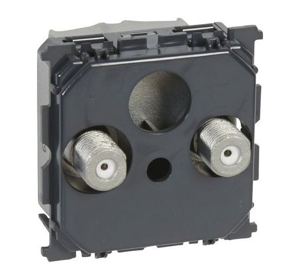 Prise télévision Céliane réseau câblé double F à visser