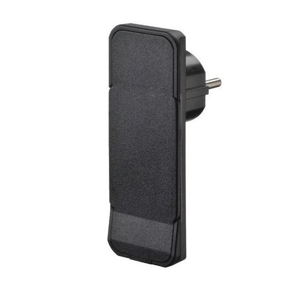 Prise électrique et T plate - Noir