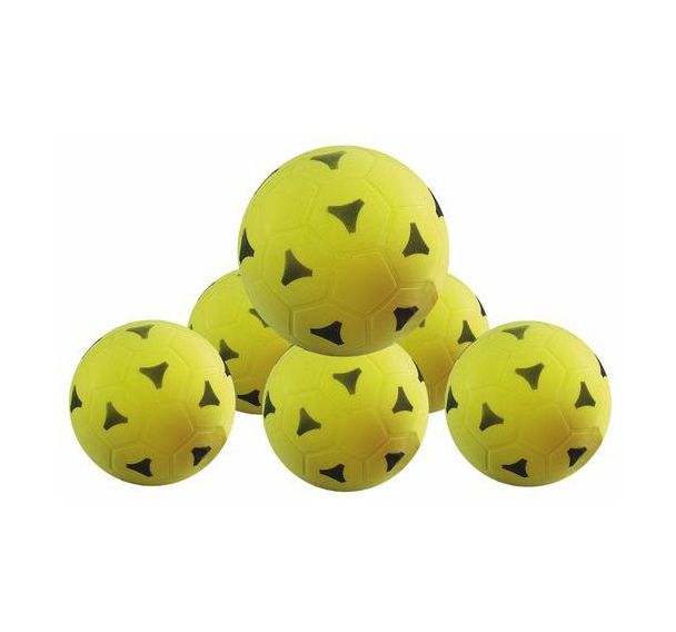 Promotion : lot 6 ballons foot mousse diam. 22 cm