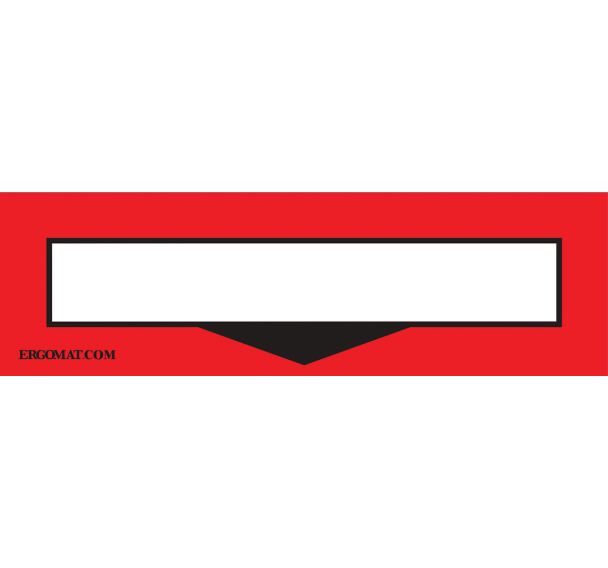 Protection pour étiquette marquage au sol DuraStripe - Rouge - Ergomat