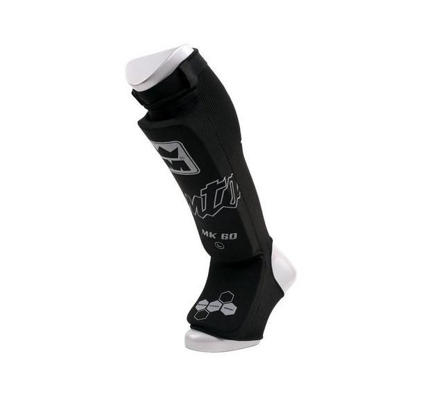 Protections tibias + pieds Montana noir pour karaté et Tae Kwon do