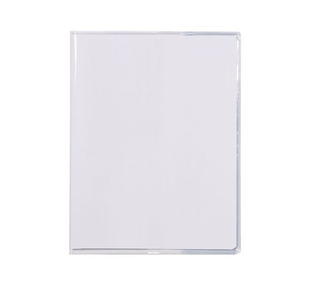 Protège-cahier+Marque-page Cristal Luxe 22/100ème 17x22 transparent incolore + porte étiquette