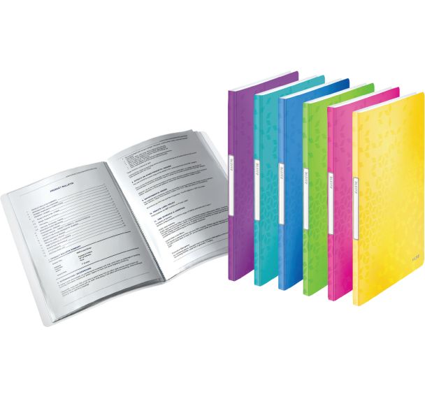 Protège-docs WOW 40 vues - A4 - 4 lot de 6pcs - Leitz assortis