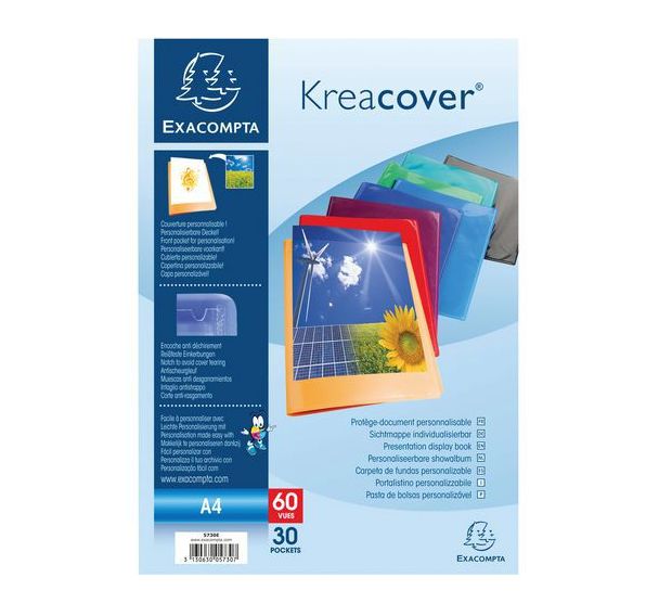 Protège-documents en PP semi rigide kreacover® 60 vues A4