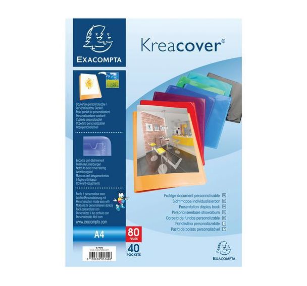 Protège-documents en PP semi rigide kreacover® 80 vues A4