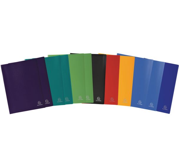 Protège-documents polypropylène opaque souple 100 vues - Coloris assortis - Lot de 12
