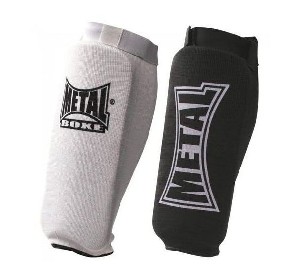 Protège Tibia Coton Métal Boxe Elast Blanc
