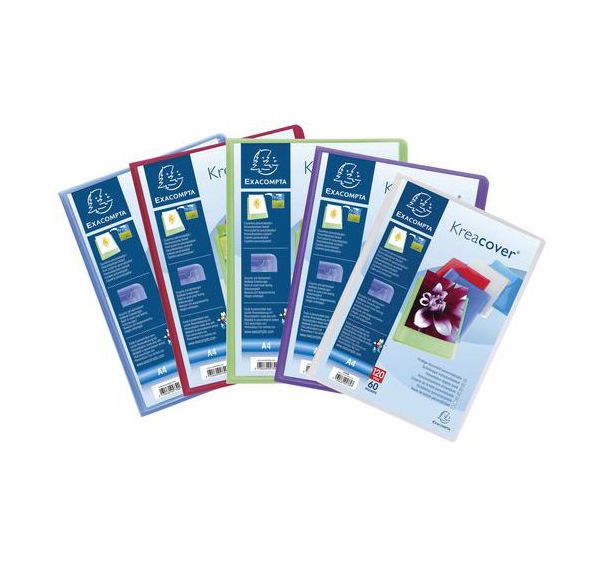 Protège document personnalisable A4 Kreacover 120 vues - Lot de 10