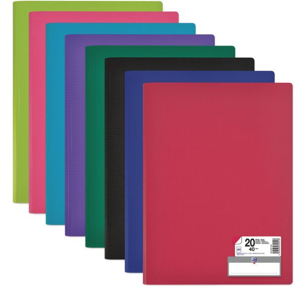 Protège documents Oxford Memphis A4 40 vues Polypro Assortis