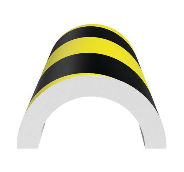Protège tuyau en demi-cercle - Noir/Jaune - Ergomat