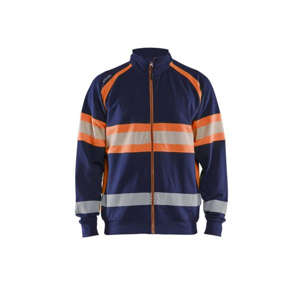 Pull de travail haute-visibilité couleur Orange marine