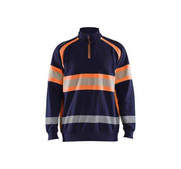 Pull de travail haute visibilité en Marine Orange