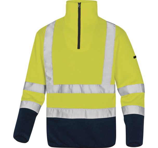 Pull polaire aspect polyuréthanell polyester haute visibilité