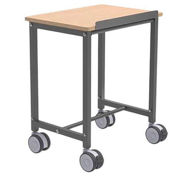 Pupitre d'atelier roulant réglable en hauteur plateau inclinable