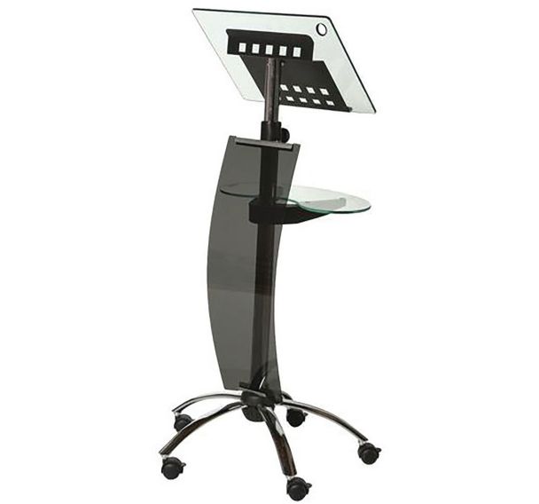 Pupître de conférence mobile finition chromé