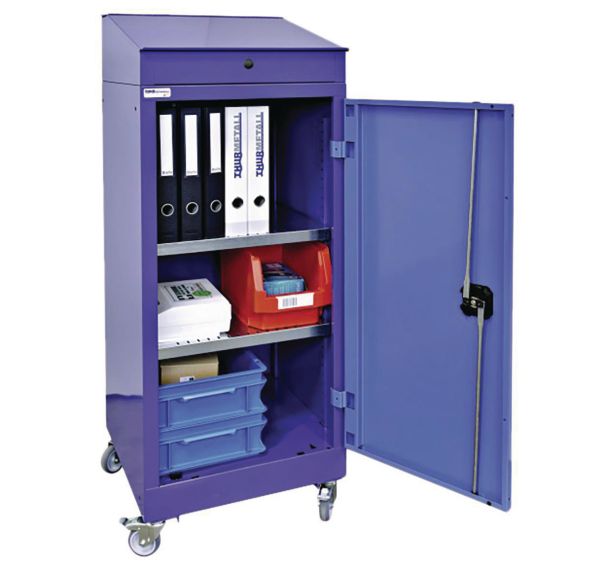 Pupitre mobile 1 porte (LxPxH) 500x580x1290 mm Bleu pigeon/ Bleu clair