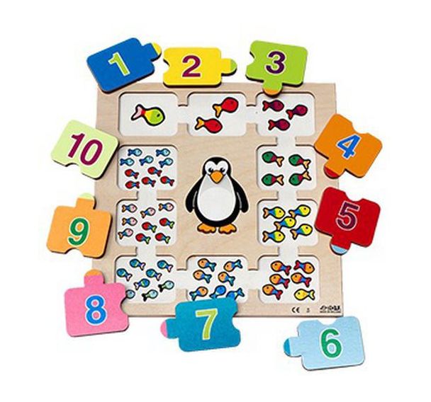 Puzzle 10 petits poissons