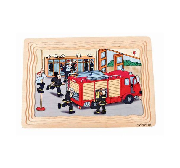 Puzzle à 4 niveaux 'les pompiers'