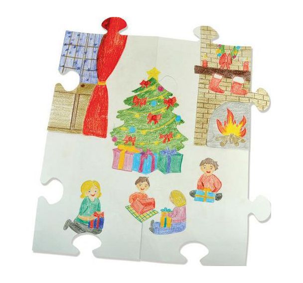 Puzzle à décorer géant de 30 pièces 23x24 cm