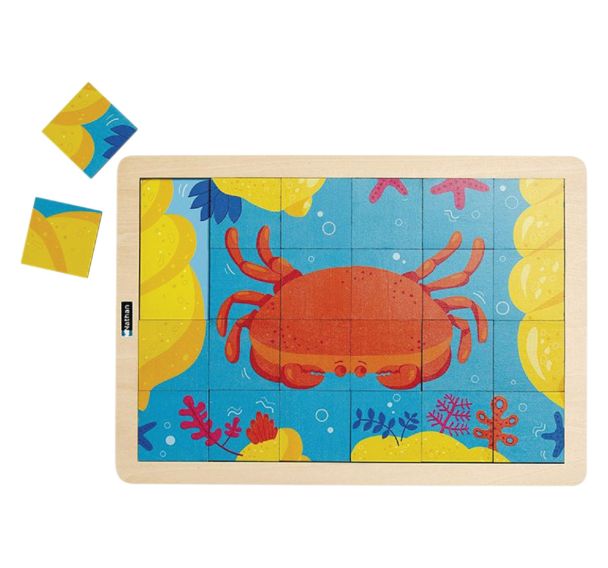 Puzzle bois - le crabe et le coquillage (24 p)