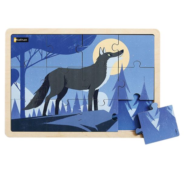 Puzzle bois - le loup ( 12 p)