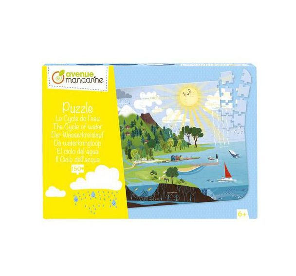 Puzzle éducatif carton 150 pièces cycle eau