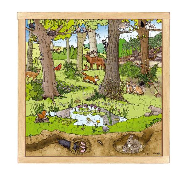 Puzzle 'forêt au printemps'