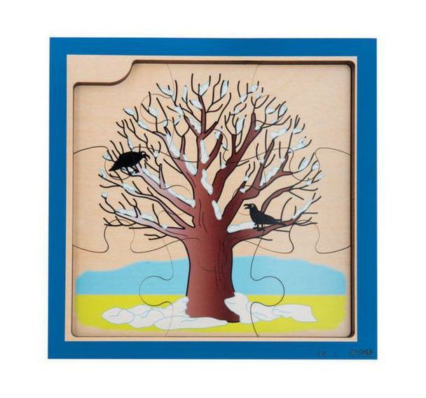 Puzzle l'arbre et les saisons