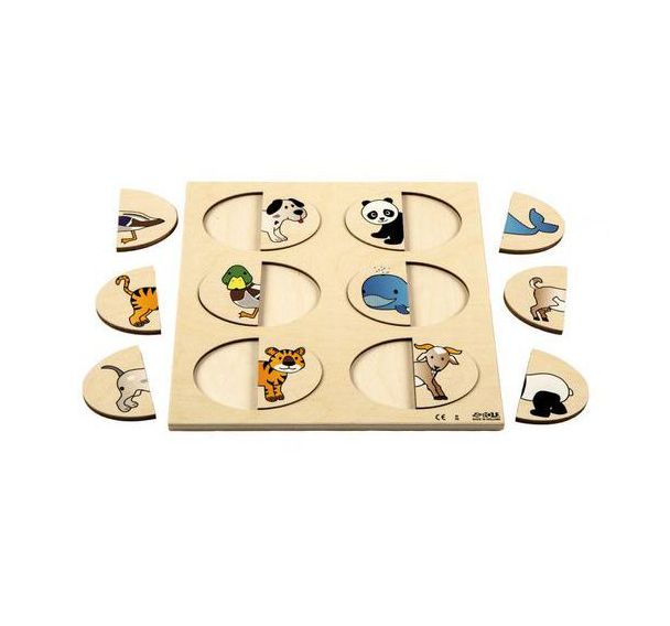 Puzzle les demi animaux