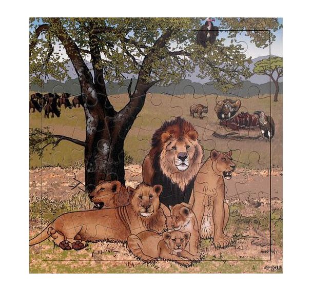 Puzzle lions - 49 pièces