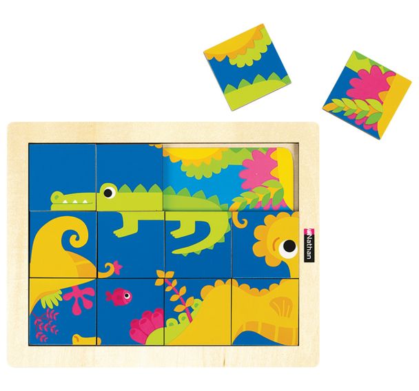 Puzzle magique -crocodile - hippocampe